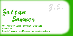 zoltan sommer business card